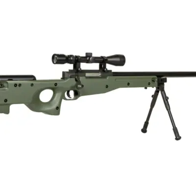 Replika karabinu snajperskiego Warrior I ( z dwójnogiem i lunetą) - Oliwkowa OD-G-WEL-03-000914-00 asgbox.pl
