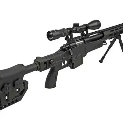 Replika karabinu snajperskiego MB4411D - z lunetą i dwójnogiem - czarna OD-G-WEL-03-006031-00 asgbox.pl
