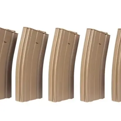 Zestaw 5 magazynków real-cap 30 kulek do M4/M16 - tan OD-G-SPE-05-005270-00 asgbox.pl
