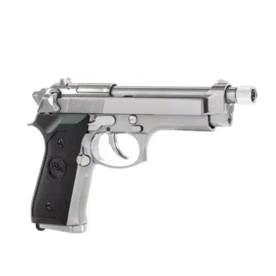 Replika pistoletu SR92 z tłumikiem - srebrna OD-G-SRC-02-021692-00 asgbox.pl