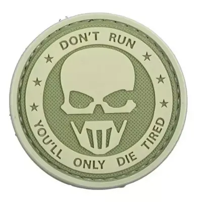 asgbox.pl - Naszywka 3D – Don't Run - Ghost - olive
