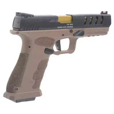 Replika pistoletu CO2 Shark Full Auto - czarny/tan OD-G-APS-02-020840-00 asgbox.pl Replika pistoletu CO2 Shark Full Auto - czarny/tan OD-G-APS-02-020840-00 asgbox.pl