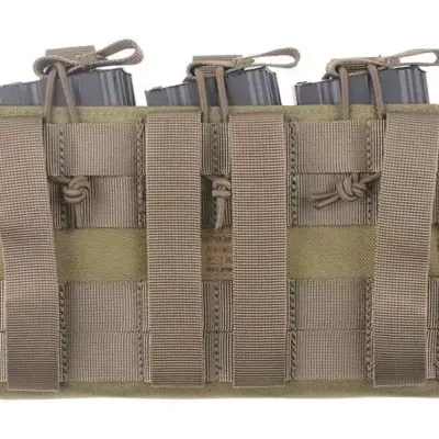 Potrójna ładownica Open Top na magazynki M4/M16 + pistoletowe - khaki OD-G-EME-19-020191-00 asgbox.pl Potrójna ładownica Open Top na magazynki M4/M16 + pistoletowe - khaki OD-G-EME-19-020191-00 asgbox.pl