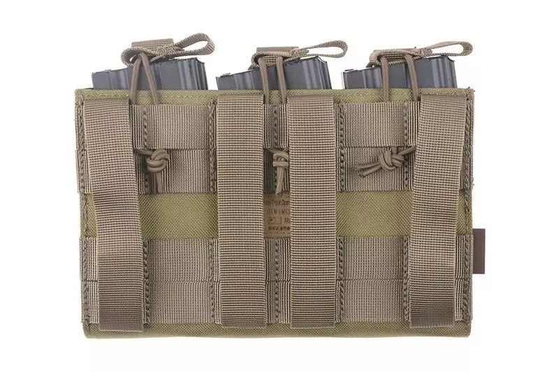 Potrójna ładownica Open Top na magazynki M4/M16 + pistoletowe - khaki OD-G-EME-19-020191-00 asgbox.pl Potrójna ładownica Open Top na magazynki M4/M16 + pistoletowe - khaki - obrazek 3