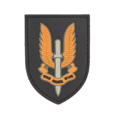 asgbox.pl - Naszywka 3D - Who Dares Wins - pomarańczowa