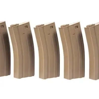 Zestaw 5 magazynków real-cap 30 kulek do M4/M16 - tan OD-G-SPE-05-005270-00 asgbox.pl