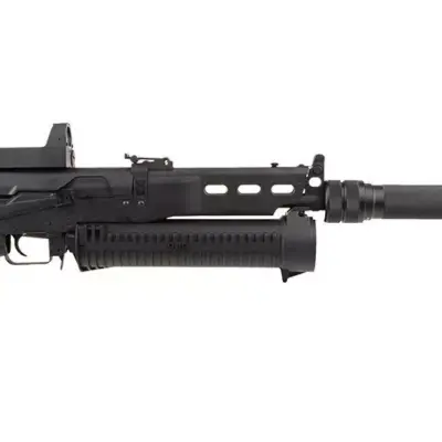 Replika pistoletu maszynowego PP-19 Bizon z tłumikiem i kolimatorem OD-G-CYM-01-009116-00 asgbox.pl