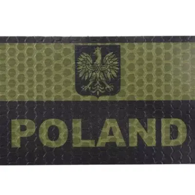 asgbox.pl - Naszywka IR - Flaga Polska A1 z napisem - OD