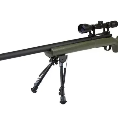 Replika karabinu snajperskiego SW-04 (z lunetą i dwójnogiem) - oliwkowa OD-G-SWL-03-001246-00 asgbox.pl