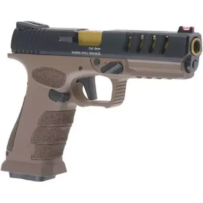 Replika pistoletu CO2 Shark Full Auto - czarny/tan OD-G-APS-02-020840-00 asgbox.pl Replika pistoletu CO2 Shark Full Auto - czarny/tan OD-G-APS-02-020840-00 asgbox.pl