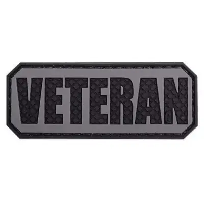 asgbox.pl - Naszywka 3D - Veteran - czarna