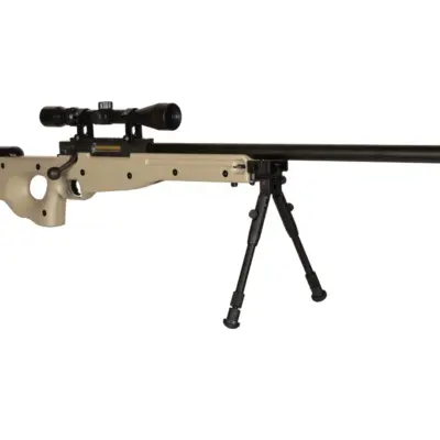 Replika karabinu snajperskiego Warrior I ( z dwójnogiem i lunetą) - Tan OD-G-WEL-03-001911-00 asgbox.pl