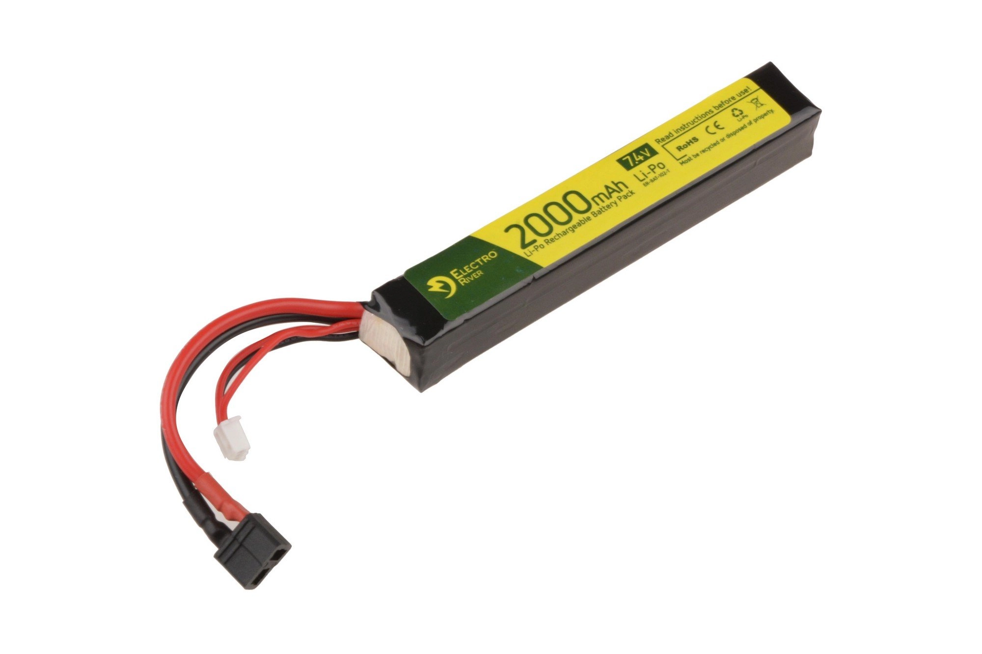 Akumulator LiPo 7,4V 2000mAh 15/30C T-connect (DEANS) OD-G-ELR-06-015736-00 asgbox.pl asgbox.pl - Akumulator LiPo 7