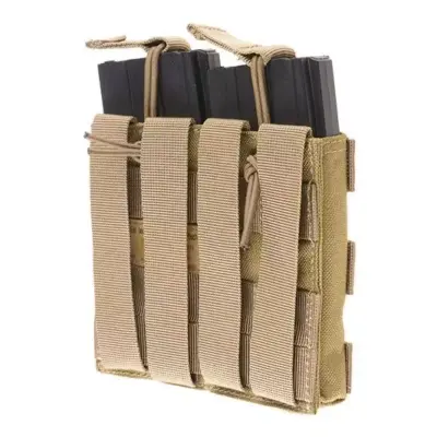 Podwójna ładownica Open Top na magazynki M4/M16 - khaki OD-G-EME-19-019152-00 asgbox.pl