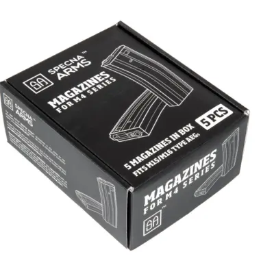 Zestaw 5 magazynków low-cap 70 kulek do M4/M16 - tan OD-G-SPE-05-005262-00 asgbox.pl