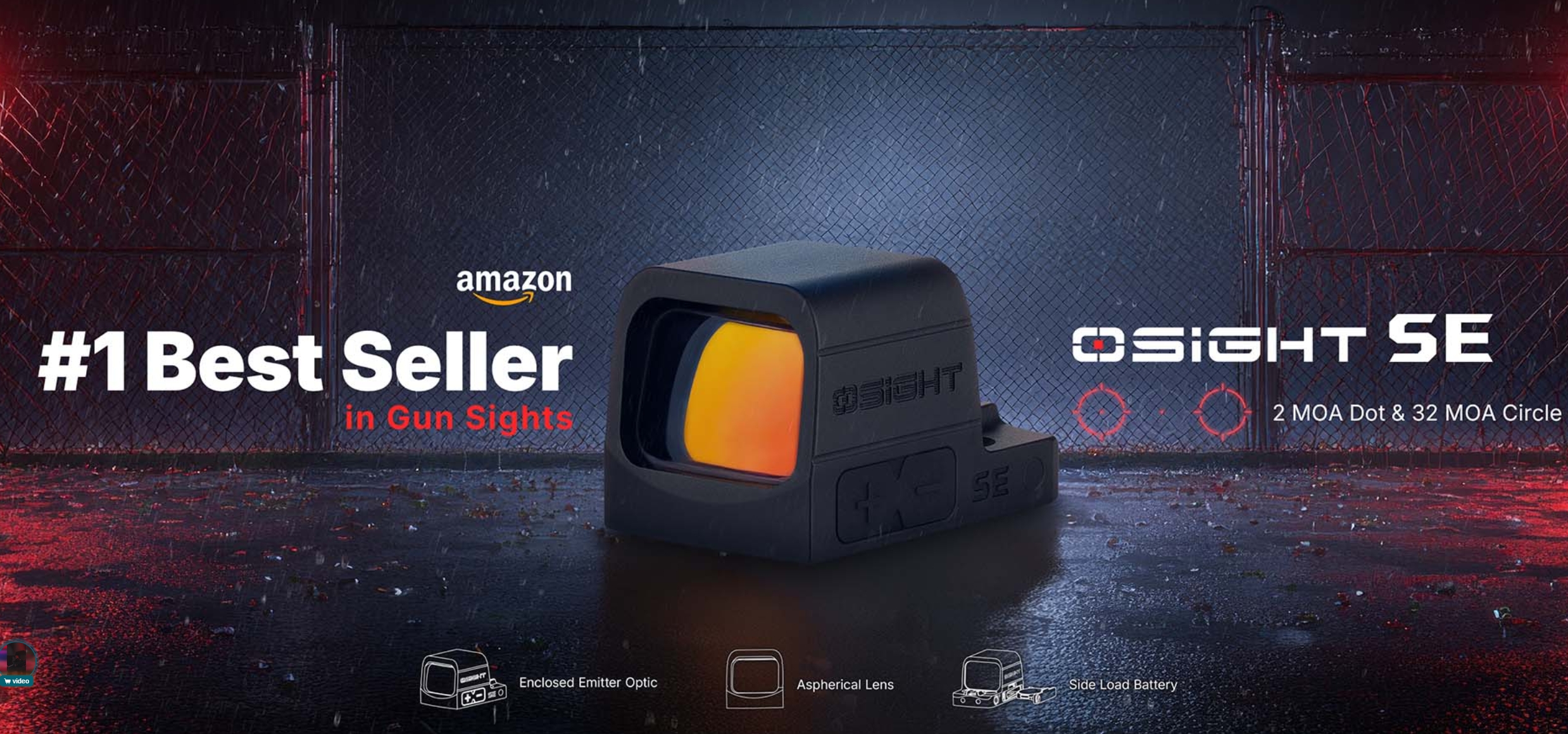 OLIGHT Osight SE Red Dot Sight, RMR Footprint - Black OD-A-OLIGHT037 asgbox.pl OLIGHT Osight SE Red Dot Sight, RMR Footprint - Black - obrazek 3