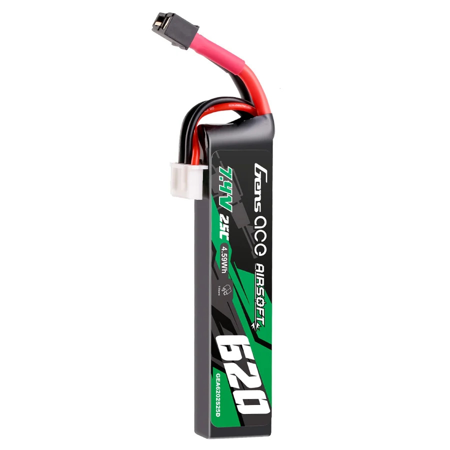 Gens ACE Li-Pol Battery 7.4V 620mAh, 25C, Mini T-Dean - AEP OD-A-GEA6202S25D asgbox.pl Gens ACE Li-Pol Battery 7.4V 620mAh, 25C, Mini T-Dean - AEP - obrazek 2