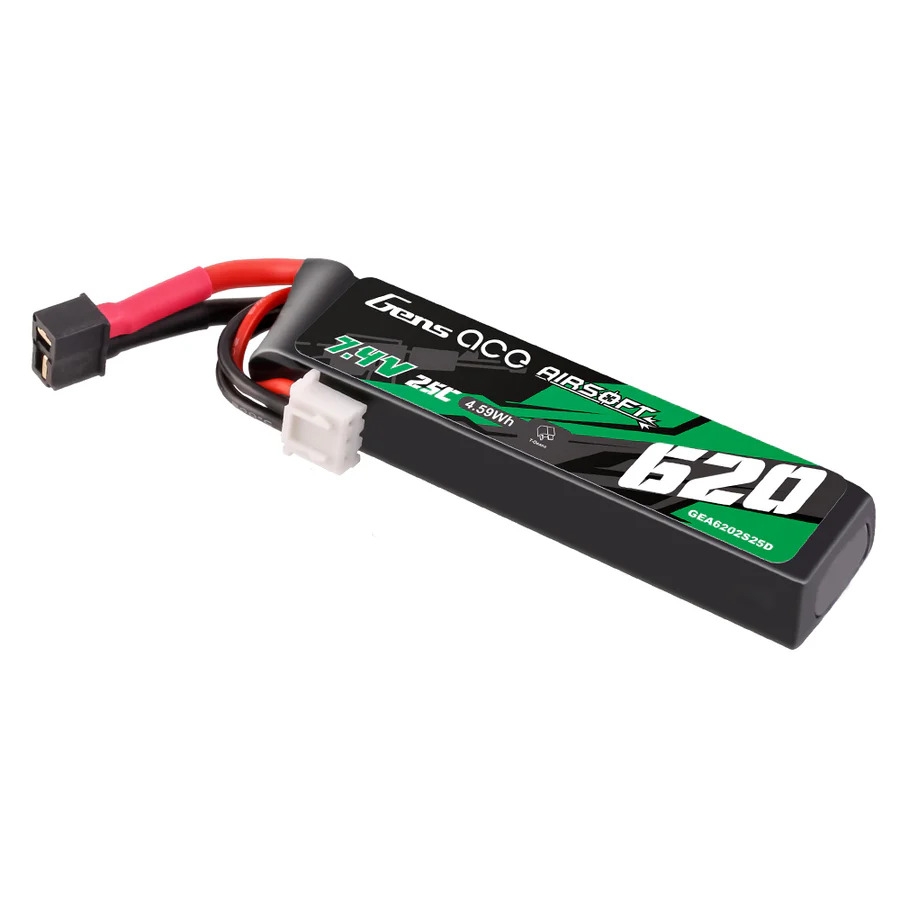 Gens ACE Li-Pol Battery 7.4V 620mAh, 25C, Mini T-Dean - AEP OD-A-GEA6202S25D asgbox.pl Gens ACE Li-Pol Battery 7.4V 620mAh, 25C, Mini T-Dean - AEP - obrazek 3