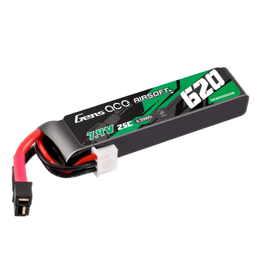 Gens ACE Li-Pol Battery 7.4V 620mAh, 25C, Mini T-Dean - AEP OD-A-GEA6202S25D asgbox.pl Gens ACE Li-Pol Battery 7.4V 620mAh, 25C, Mini T-Dean - AEP - obrazek 4