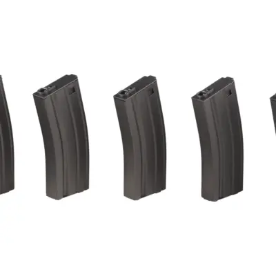 asgbox.pl - Zestaw 5 magazynków real-cap 30 kulek do M4/M16 - szary