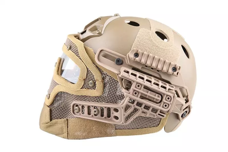 Replika kasku FAST PJ G4 System z osłoną twarzy - Coyote OD-G-EME-21-016948-00 asgbox.pl Replika kasku FAST PJ G4 System z osłoną twarzy - Coyote - obrazek 5