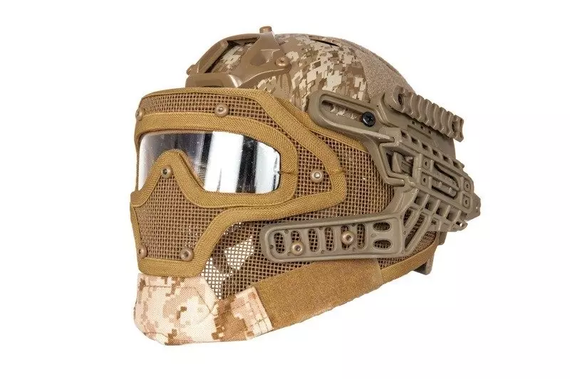 Replika kasku FAST PJ G4 System z osłoną twarzy - Desert OD-G-EME-21-021510-00 asgbox.pl Replika kasku FAST PJ G4 System z osłoną twarzy - Desert - obrazek 4