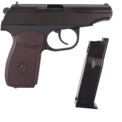 Replika pistoletu MK z tłumikiem - czarna/brązowy chwyt OD-G-WET-02-018958-00 asgbox.pl