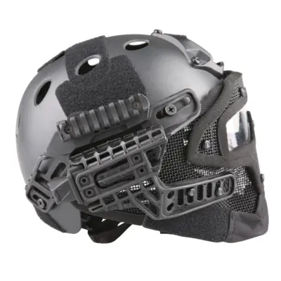 Replika kasku FAST PJ G4 System z osłoną twarzy - czarny OD-G-EME-21-016946-00 asgbox.pl