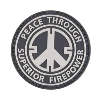 asgbox.pl - Naszywka 3D - Peace Through Superior Firepower