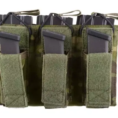 asgbox.pl - Potrójna ładownica Open Top na magazynki M4/M16 + pistoletowe - Multicam Tropic