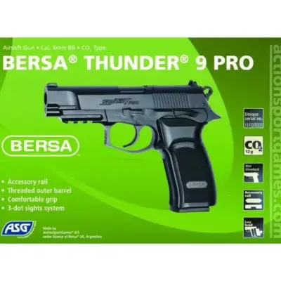 Replika CO2 pistoletu Bersa Thunder 9 PRO OD-G-ASG-02-003256-00 asgbox.pl