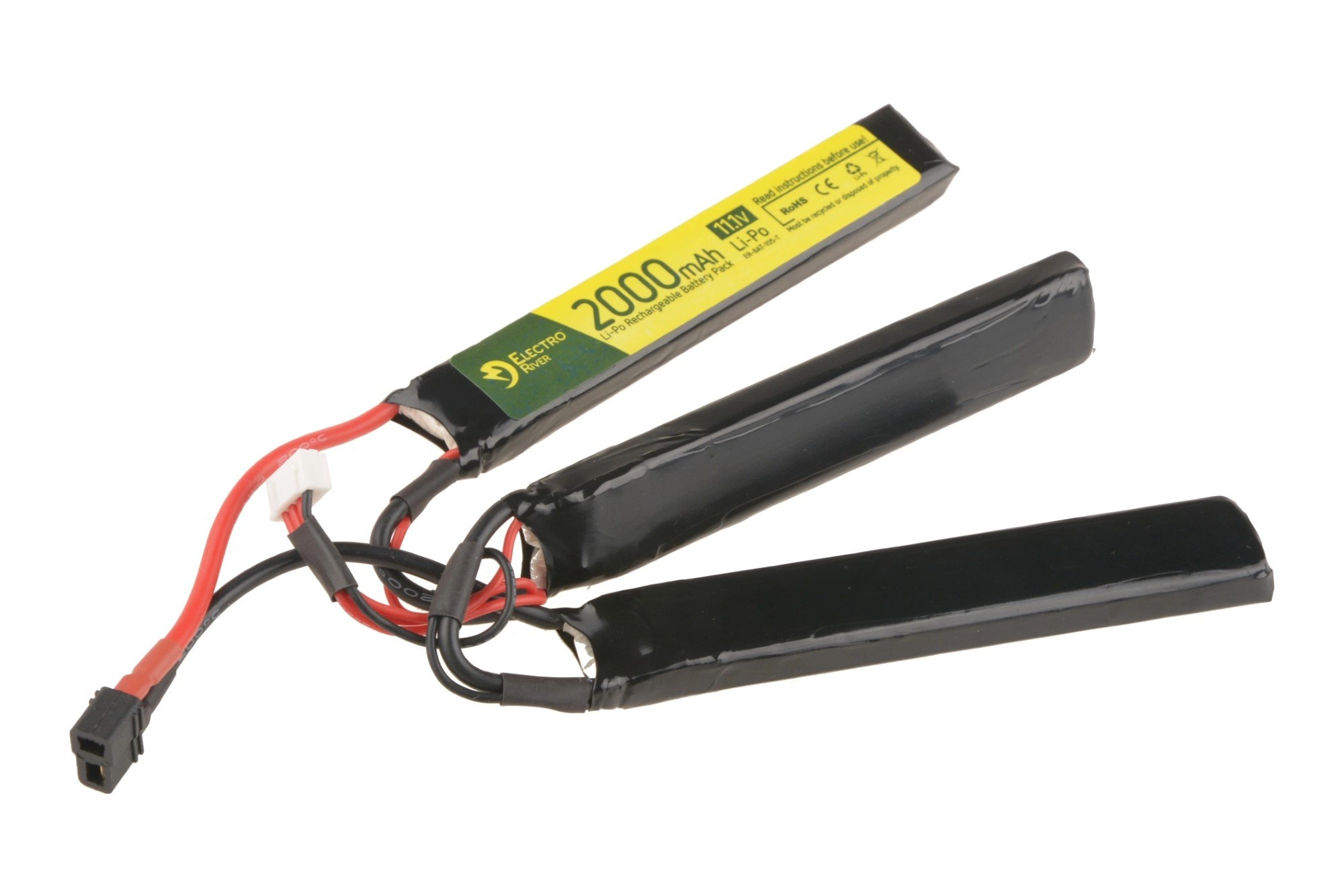 Akumulator LiPo 11,1V 2000mAh 3-modułowy 25/50C T-connect (DEANS) OD-G-ELR-06-016923-00 asgbox.pl asgbox.pl - Akumulator LiPo 11