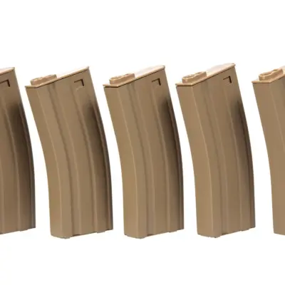 Zestaw 5 magazynków real-cap 30 kulek do M4/M16 - tan OD-G-SPE-05-005272-00 asgbox.pl