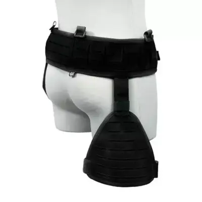 asgbox.pl - Pas taktyczny Laser-Cut z panelem udowym - czarny