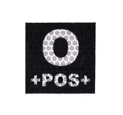 Naszywka IR z grupą krwi: 0 POS OD-G-KAM-30-002086-00 asgbox.pl