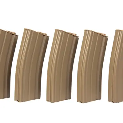 Zestaw 5 magazynków real-cap 30 kulek do M4/M16 - tan OD-G-SPE-05-005272-00 asgbox.pl