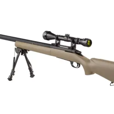 Replika karabinu snajperskiego SW-04J Army (z lunetą i dwójnogiem) - tan OD-G-SWL-03-002103-00 asgbox.pl