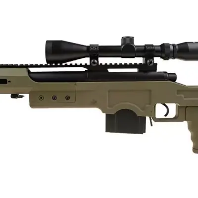 Replika karabinu snajperskiego MB4411D - z lunetą i dwójnogiem - oliwkowa OD-G-WEL-03-008120-00 asgbox.pl