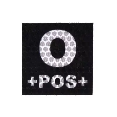 Naszywka IR z grupą krwi: 0 POS OD-G-KAM-30-002086-00 asgbox.pl