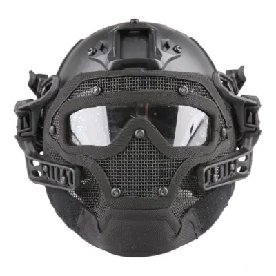 Replika kasku FAST PJ G4 System z osłoną twarzy - czarny OD-G-EME-21-016946-00 asgbox.pl