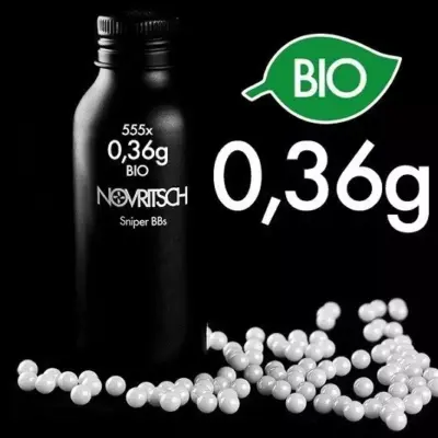 Alternative view of Kulki BIO Sniper BBs 0.36g - butelka 555 szt.