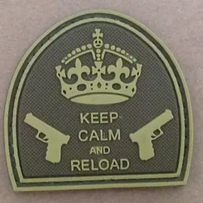 asgbox.pl - Naszywka - Keep Calm And Reload - Tan