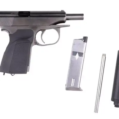 Replika pistoletu MK z tłumikiem - srebrna OD-G-WET-02-010327-00 asgbox.pl