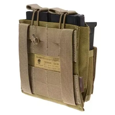 Podwójna ładownica Open Top na magazynki M4/M16 + pistoletowe - khaki OD-G-EME-19-019161-00 asgbox.pl