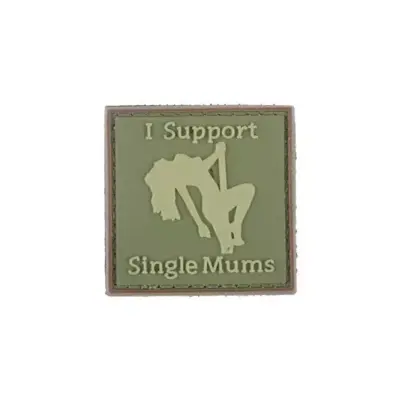 asgbox.pl - Naszywka 3D - I Support Single Mums - oliwkowa