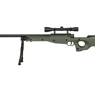 Replika karabinu snajperskiego Warrior I ( z dwójnogiem i lunetą) - Oliwkowa OD-G-WEL-03-000914-00 asgbox.pl