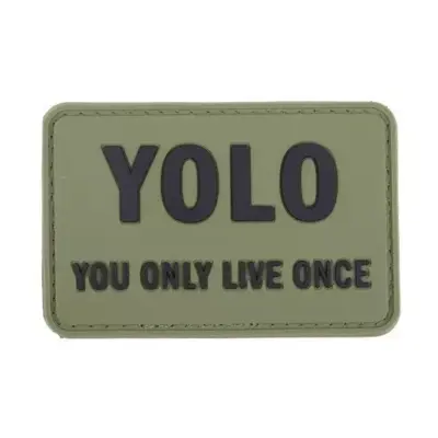 asgbox.pl - Naszywka 3D - YOLO - oliwkowa