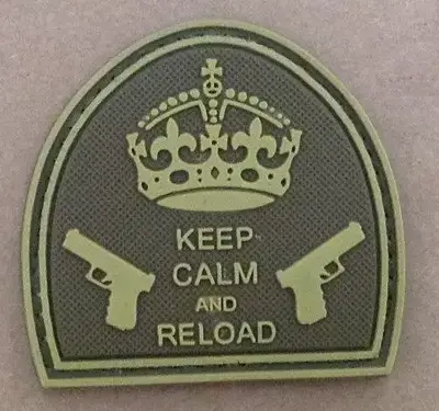 Alternative view of Naszywka - Keep Calm And Reload - Tan