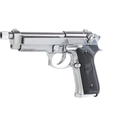 Replika pistoletu SR92 z tłumikiem - srebrna OD-G-SRC-02-021692-00 asgbox.pl