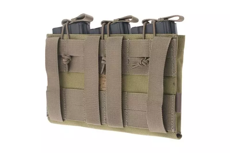 Potrójna ładownica Open Top na magazynki M4/M16 + pistoletowe - khaki OD-G-EME-19-020191-00 asgbox.pl Potrójna ładownica Open Top na magazynki M4/M16 + pistoletowe - khaki - obrazek 4